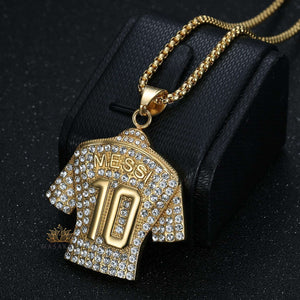 Messi No. 10 Jersey Pendant Necklace