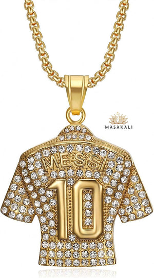Messi No. 10 Jersey Pendant Necklace