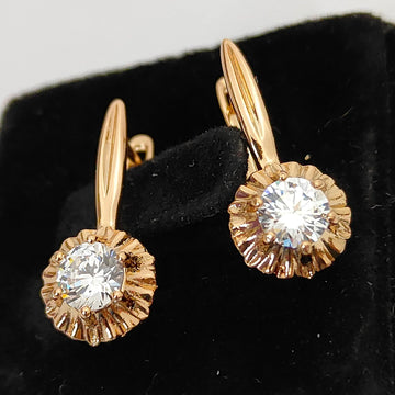 18K Gold-Plated Zirconia Embellished Anti-Tarnish Earrings