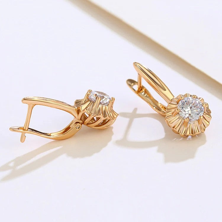 18K Gold-Plated Zirconia Embellished Anti-Tarnish Earrings