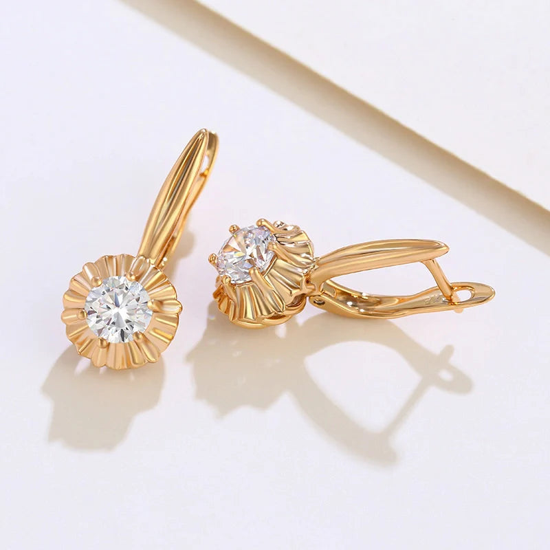 18K Gold-Plated Zirconia Embellished Anti-Tarnish Earrings
