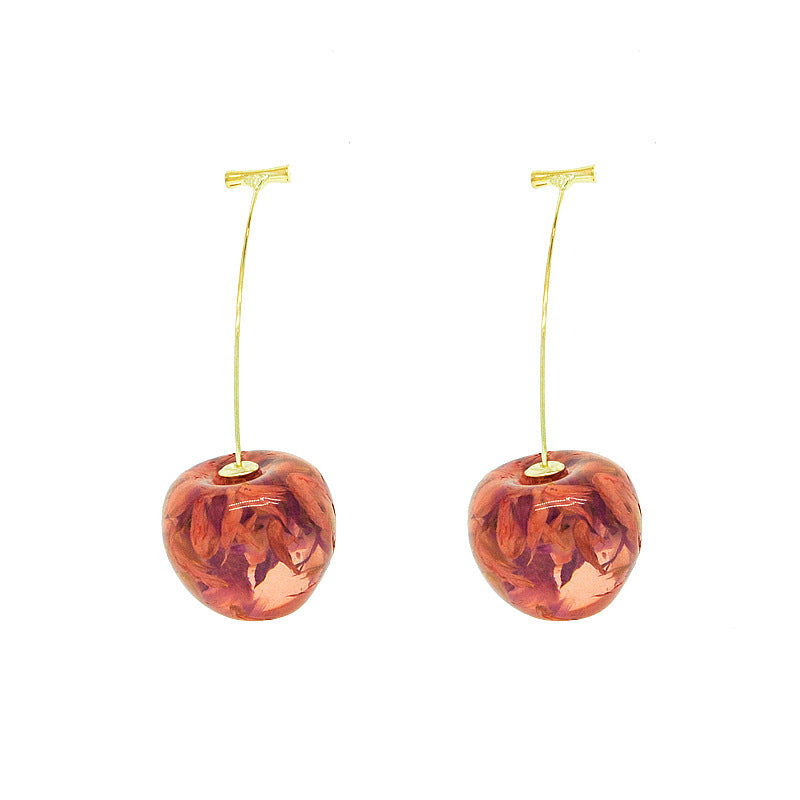 1 Pair Cute Cherry Dangler Earrings