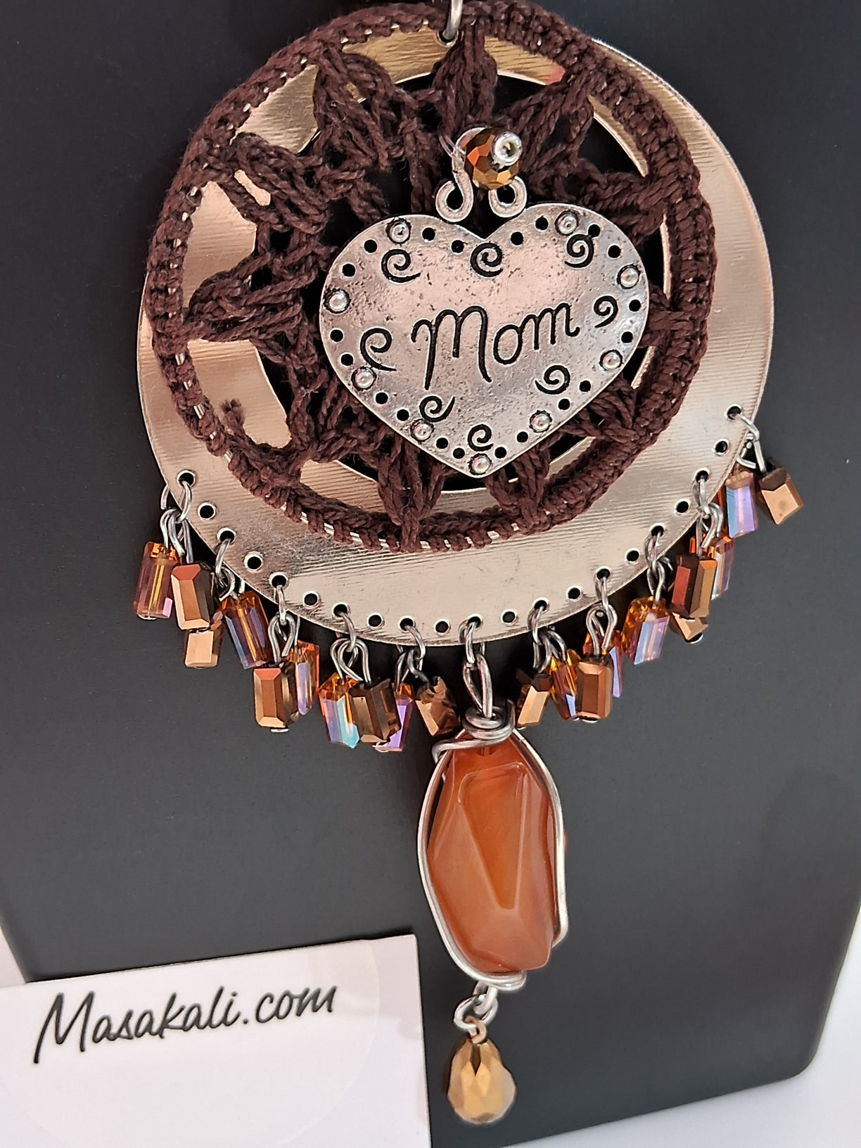 Boho Dream Catcher Necklace, Mother's Day