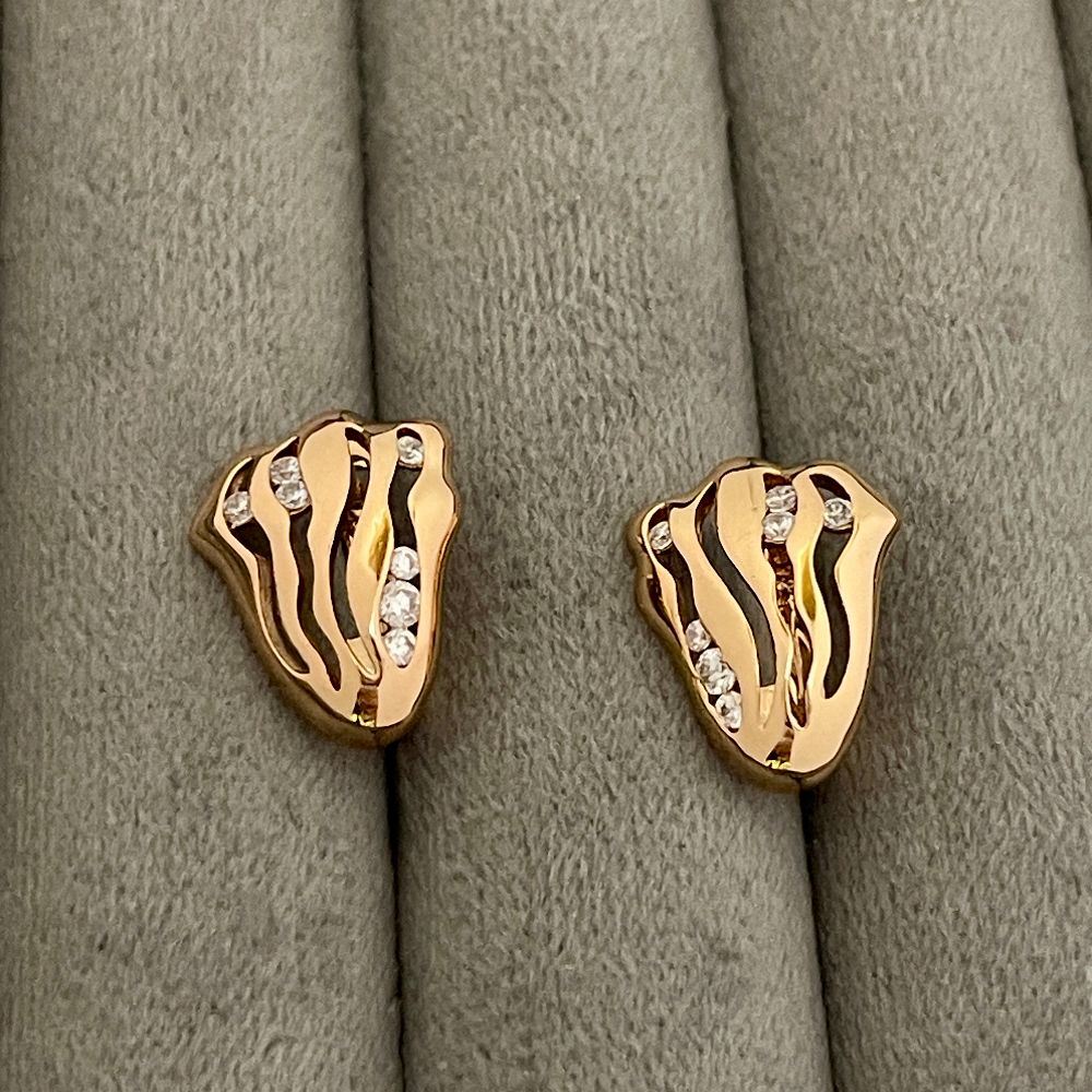 Anti-Tarnish American Diamond Partywear Huggie Earrings