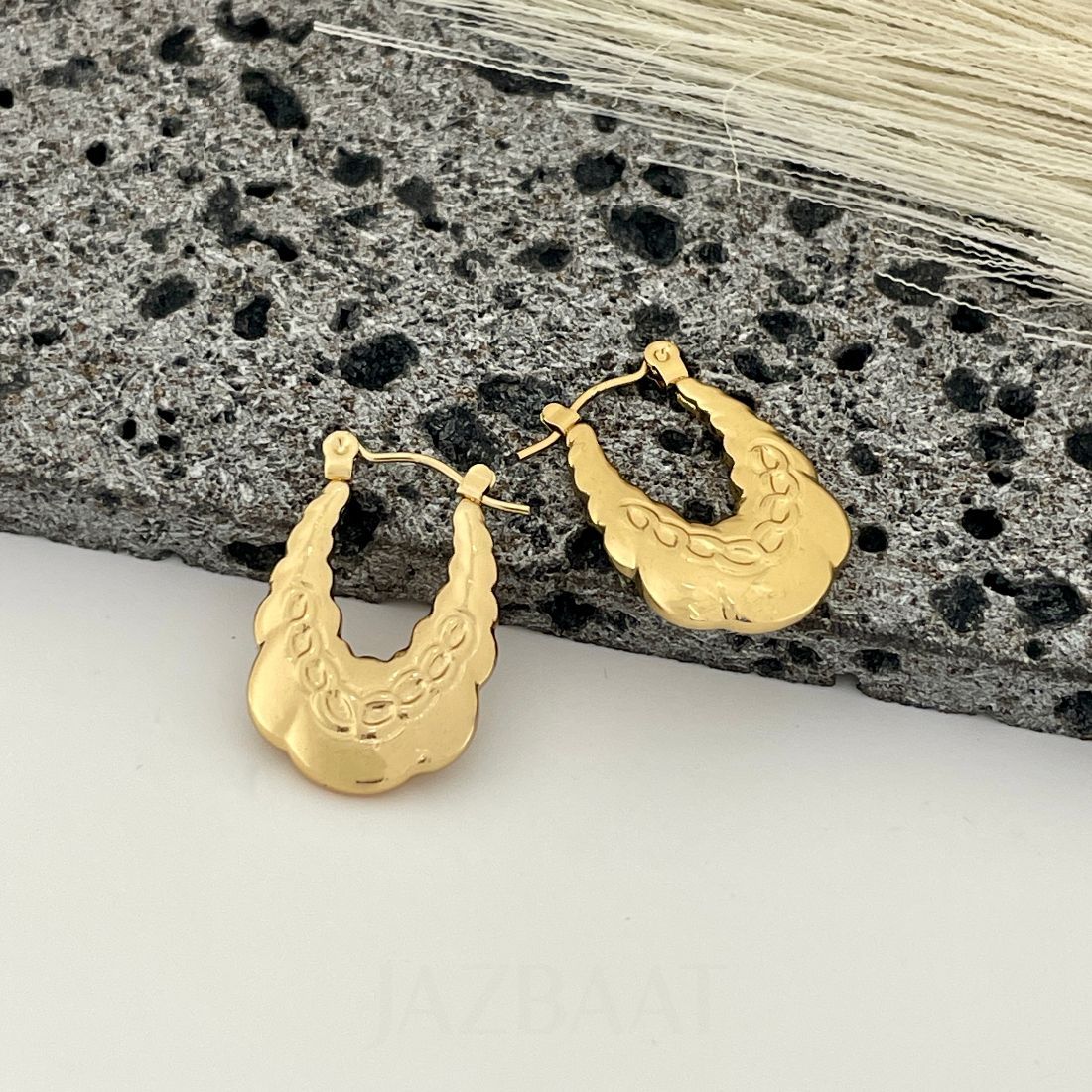 Anti-Tarnish Gold-Plated Korean Hoop Earrings