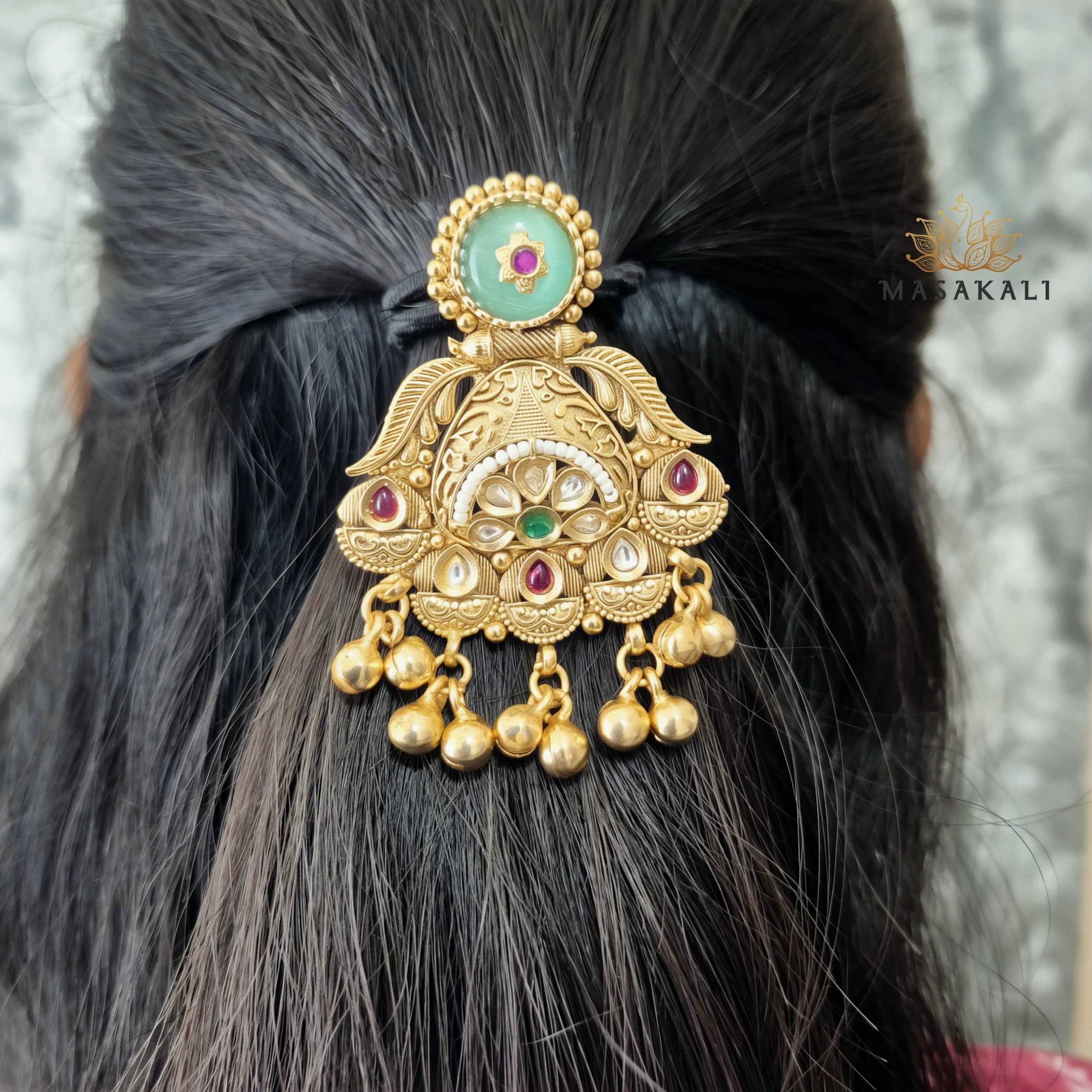 Masakali Antique Bridal Juda Pin/ Hair Brooch