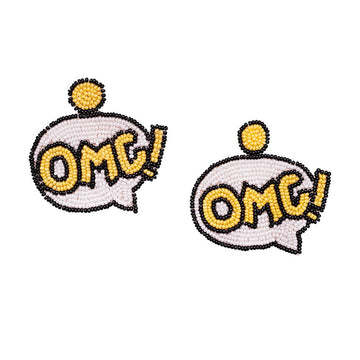 Beaded OMG Emoji Handmade Earrings