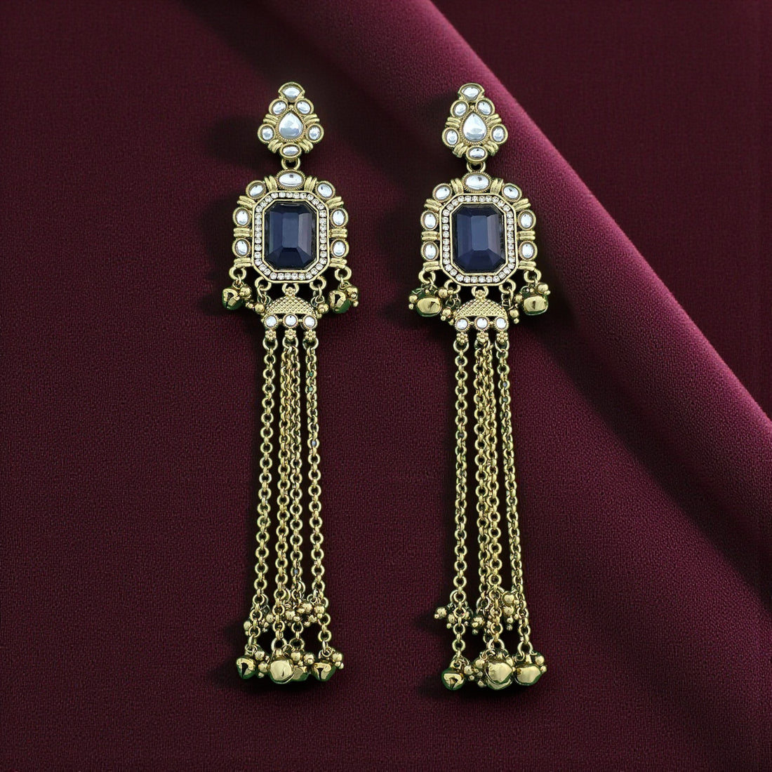 Designer Chandelier Kundan Kashmiri Earrings