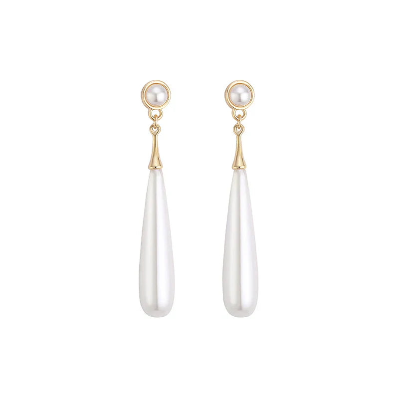 Droplet Shaped Korean Pearl Earrings