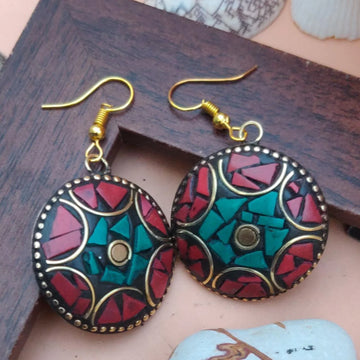 Ethnic Style Lac Work Handmade Earrings