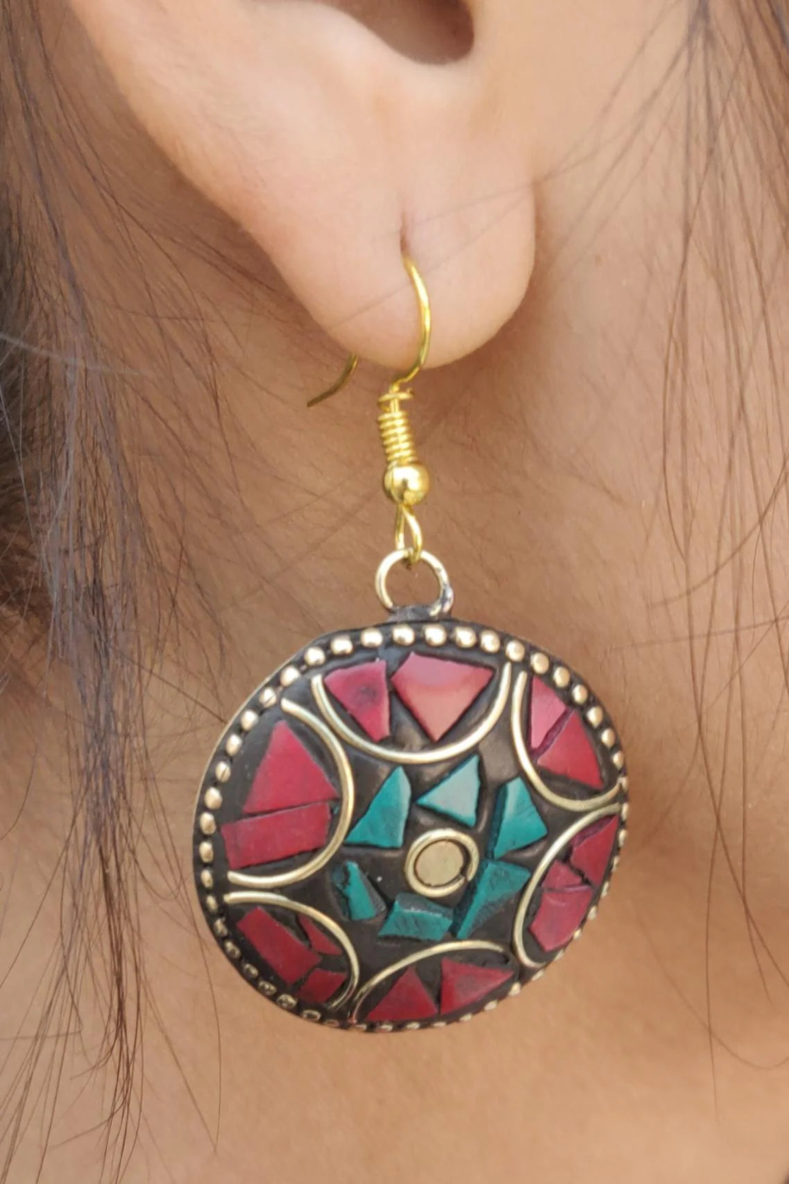 Ethnic Style Lac Work Handmade Earrings
