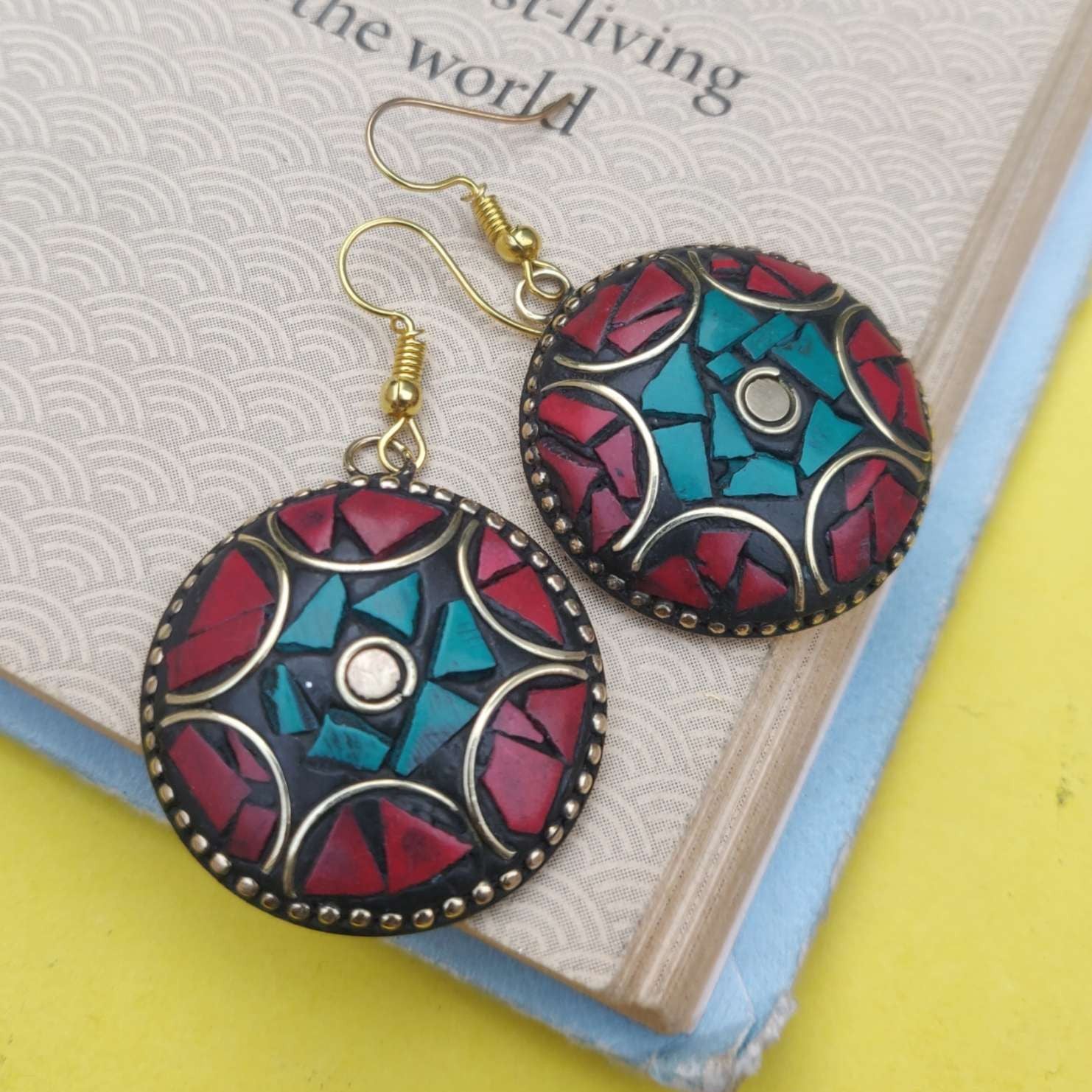 Ethnic Style Lac Work Handmade Earrings