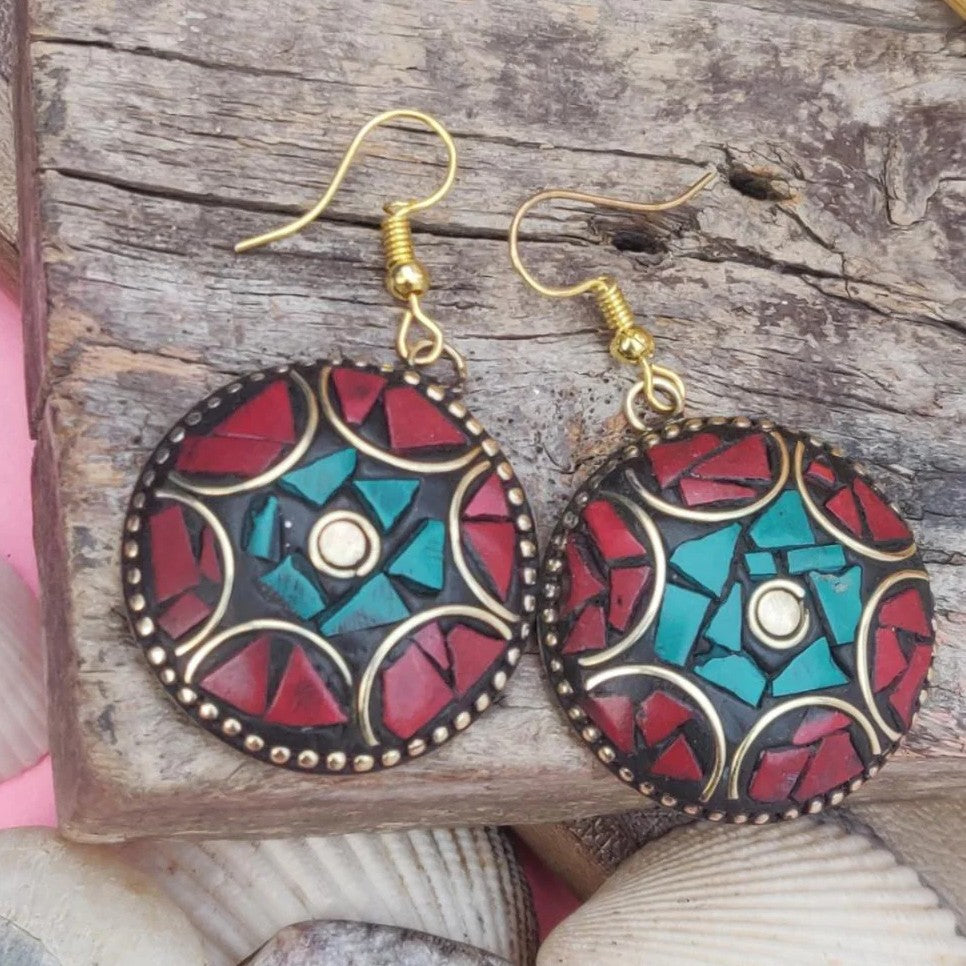 Ethnic Style Lac Work Handmade Earrings