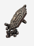 Goddess Kali Ring, Silver Oxidised Kali Maa Face Design Anguthi