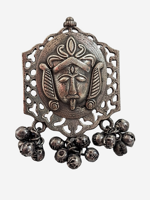 Goddess Kali Ring, Silver Oxidised Kali Maa Face Design Anguthi