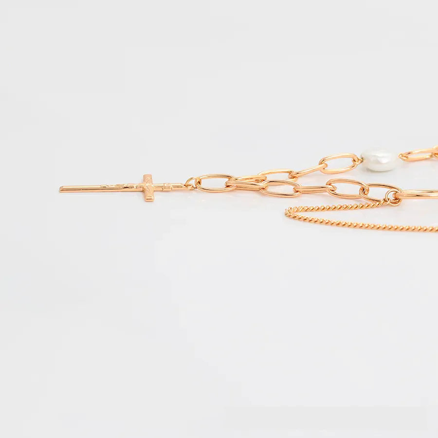 Gold-Plated Christ Crucifix Cross Pendant Necklace