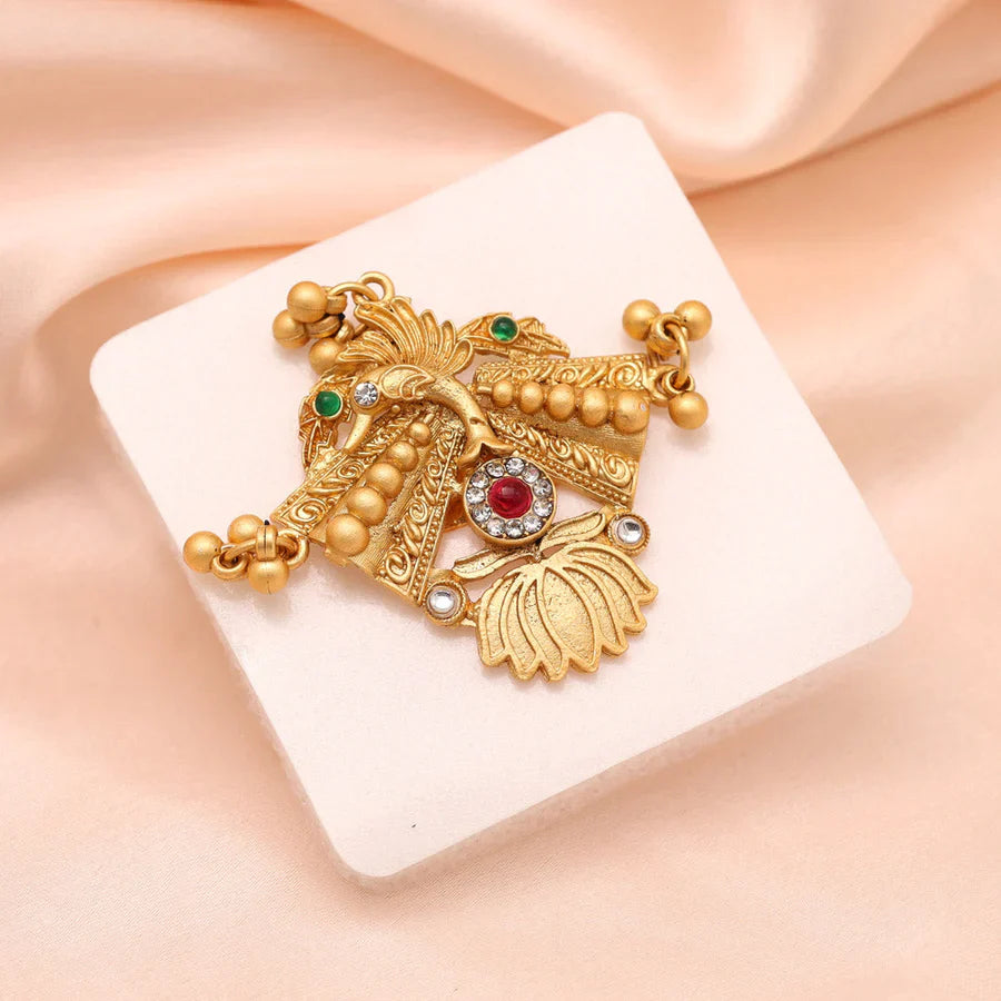 Gold-Plated Designer Partywear Finger Ring