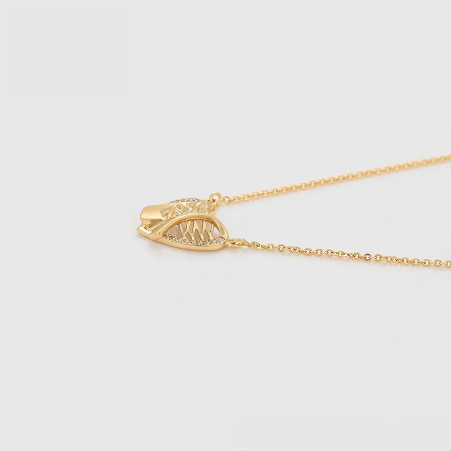 Gold-Plated Heart-Shaped CZ Stone-Studded Demi-Fine Pendant Necklace