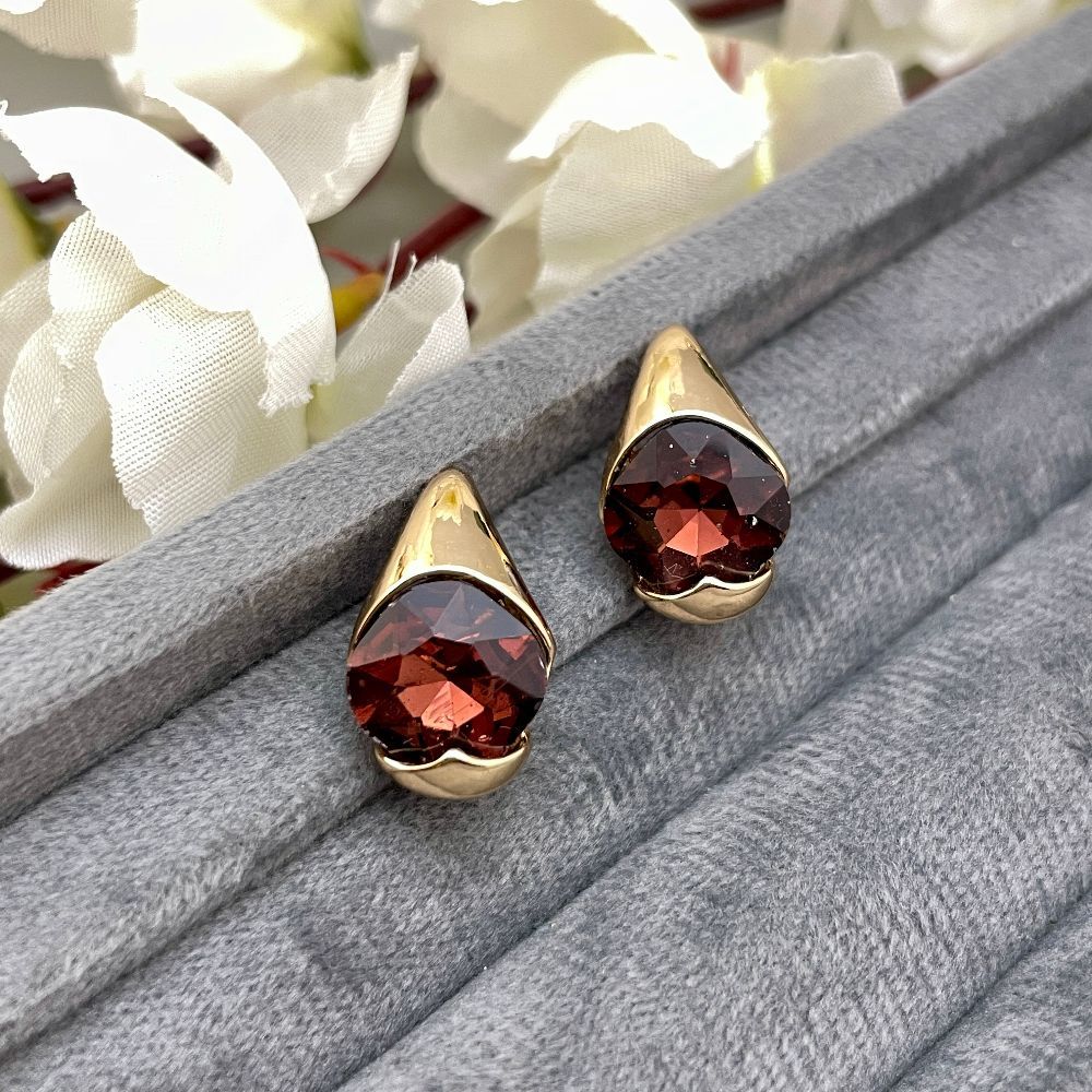 Gold-Plated Korean Crystal Studded Earrings