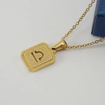 Gold-Plated Libra Zodiac Sign Sand Glitter Horoscope Pendant Necklace