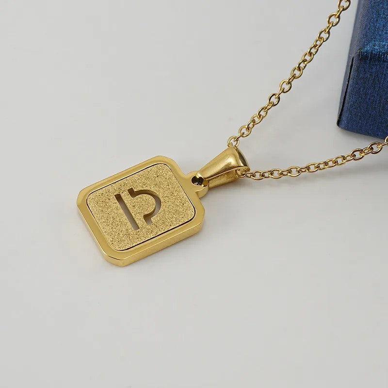 Gold-Plated Libra Zodiac Sign Sand Glitter Horoscope Pendant Necklace