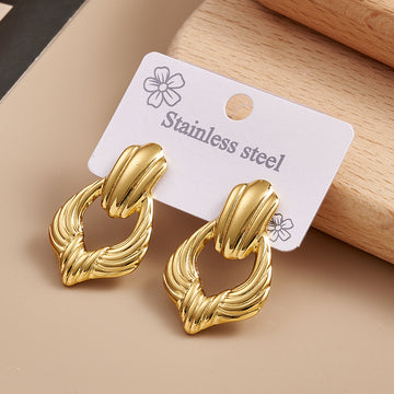 Gold-Plated Minimalist Stud Earrings