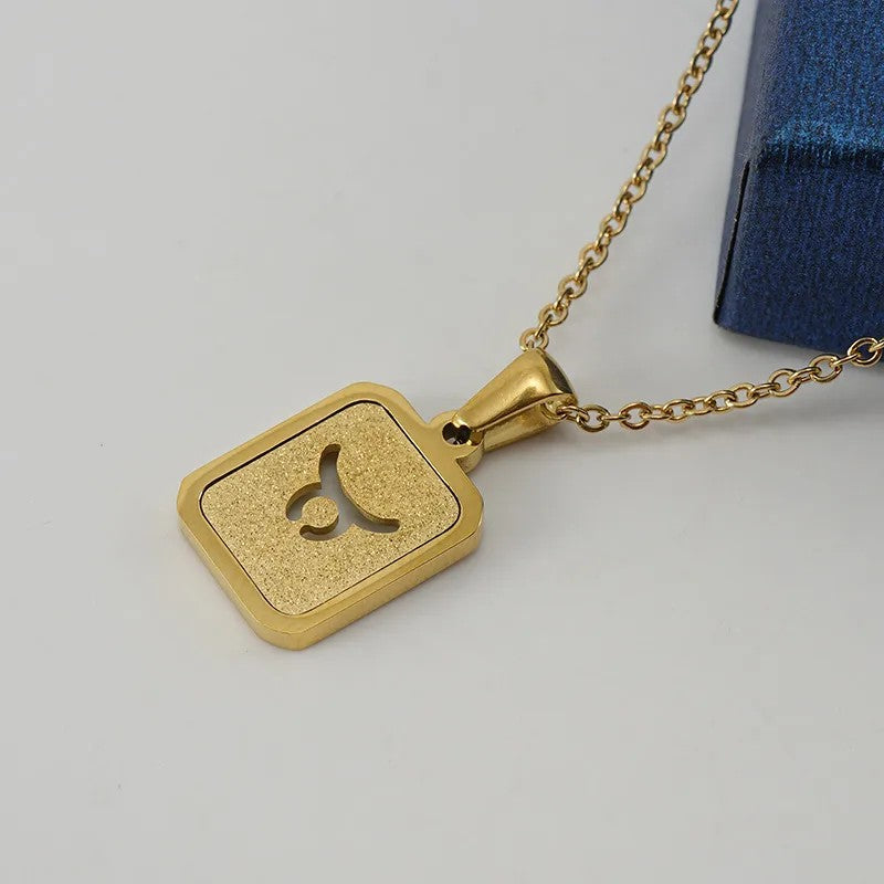 Gold-Plated Taurus Zodiac Sign, Astrology Pendant Necklace