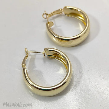 Gold-Toned Minimalist Hoop Earrings