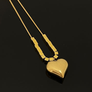 Heart Pendant Gold-Plated Anti-Tarnish Necklace, Valentine's Day Gift