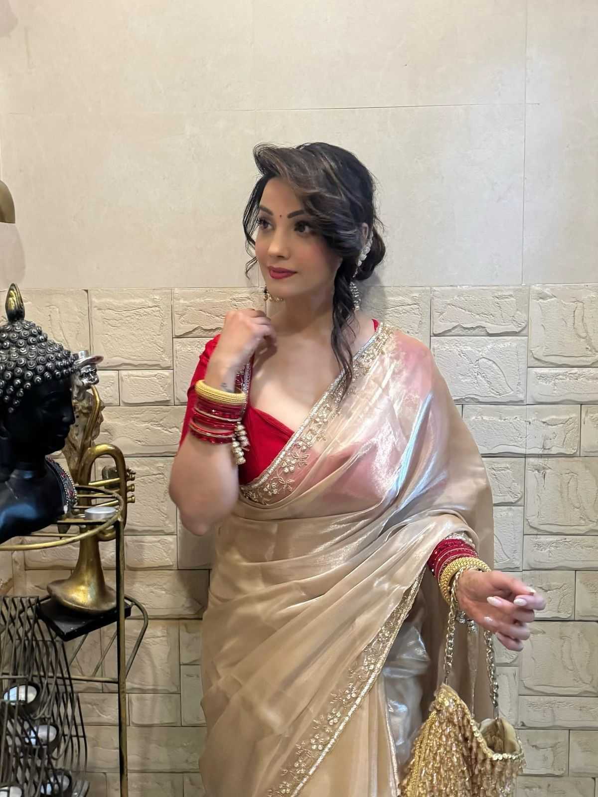Jimmy Chu Fabric Ananya Inspired Designer Saree