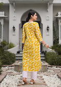 Masakali 3 Piece Set, Yellow Kurta With Pant And Dupatta