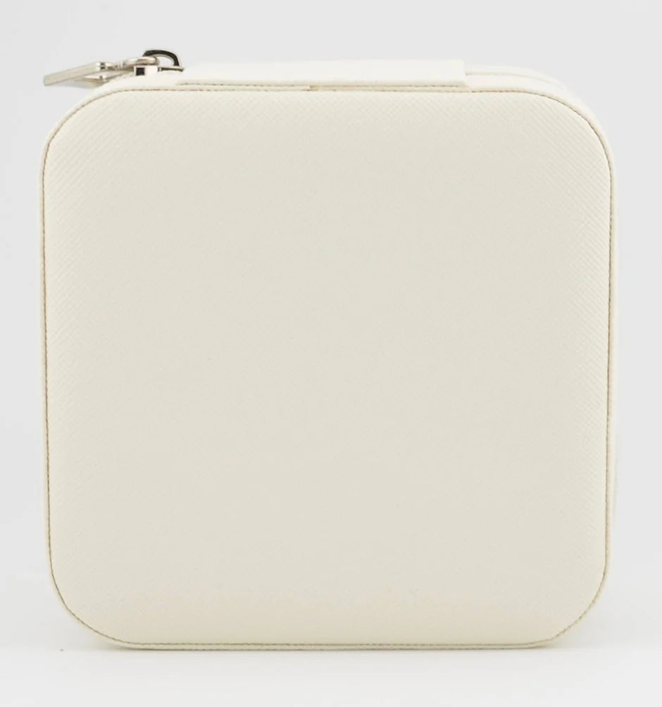 Masakali Jewellery Storage Box, PU Leather Jewellery Organiser For Women - Off White