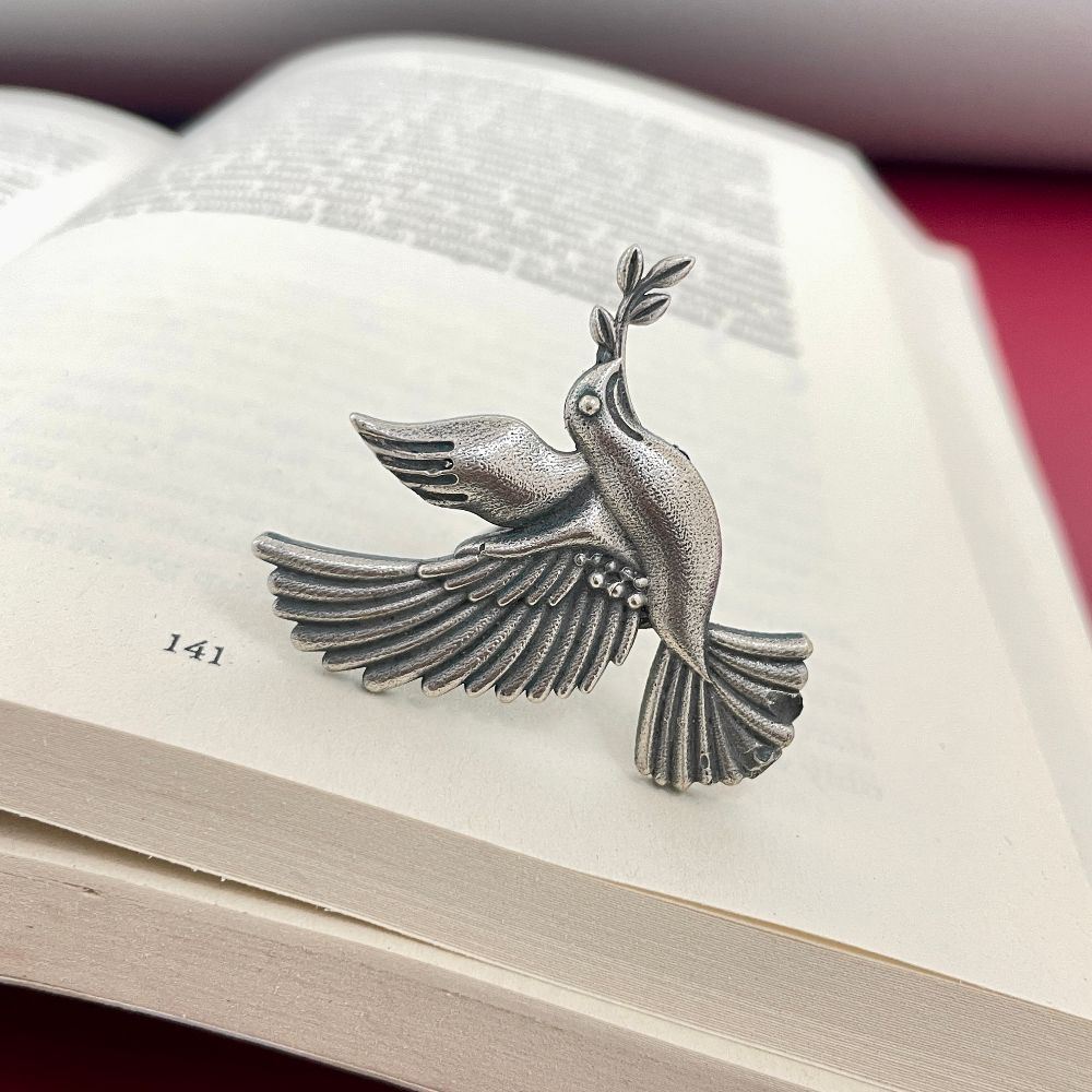 Masakali Oxidised Silver Adjustable Pigeon Ring