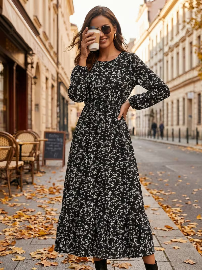 Masakali Vintage Elegant A-Line Maxi Dress