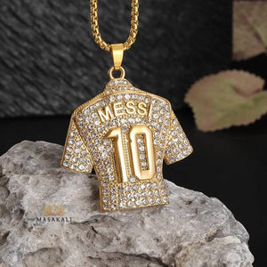 Messi No. 10 Jersey Pendant Necklace
