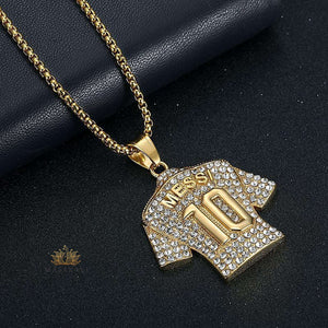 Messi No. 10 Jersey Pendant Necklace