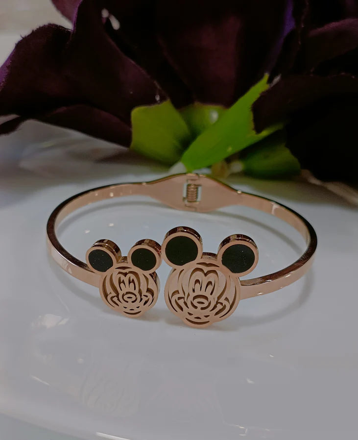 Mickey Mouse Face Kada, Anti-Tarnish Bracelet For Women (MTAR1006)