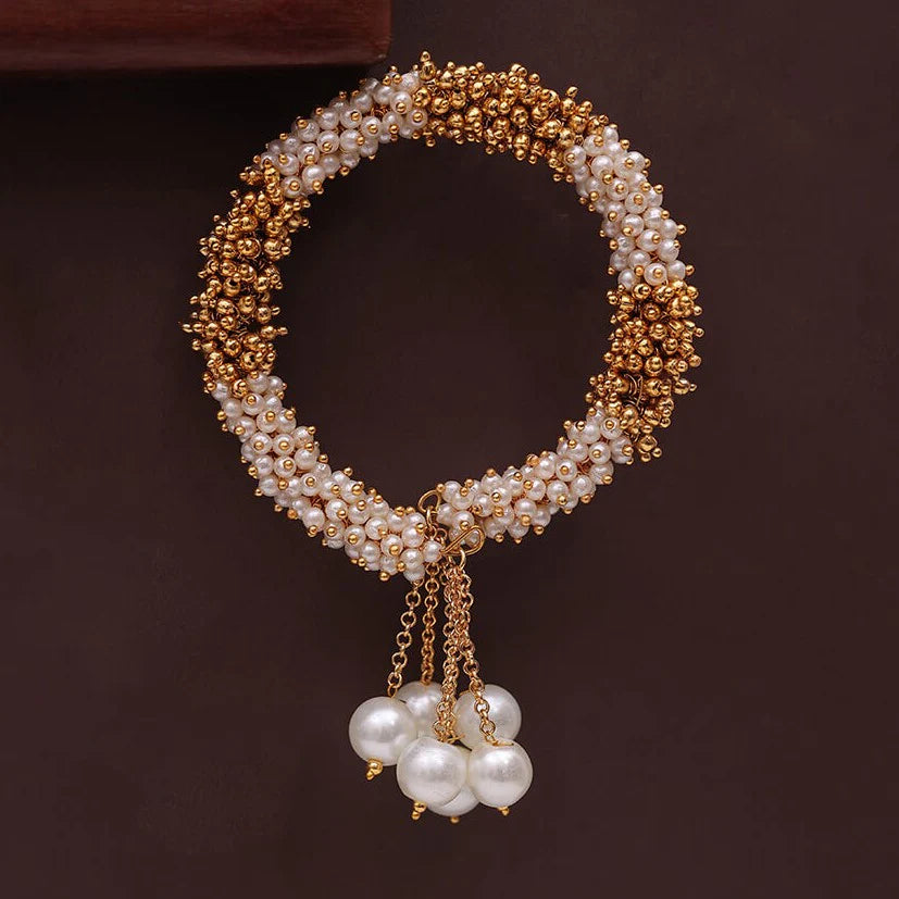 Openable Dual-Toned Pearl Beaded Fusion Bracelet