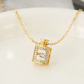 Perfume Bottle Necklace, Dancing Diamond Scent Holder Pendant Necklace For Women, Korean Jewellery