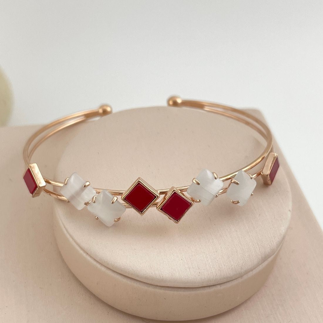 Rose Gold-Plated Anti-Tarnish Handcuff Kada Bracelet