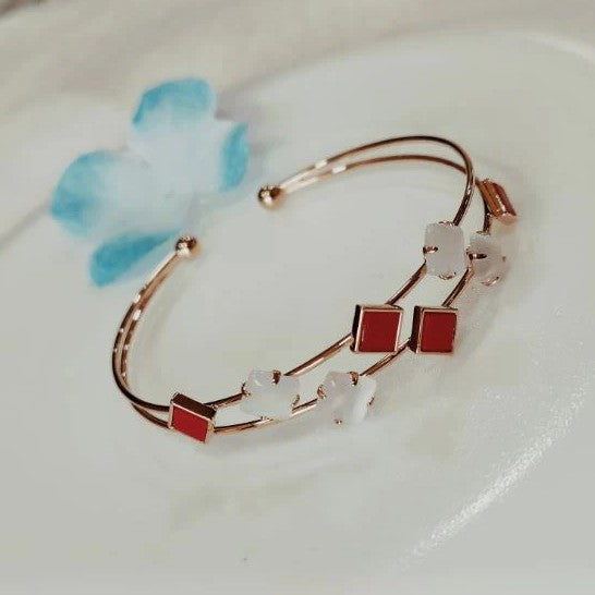 Rose Gold-Plated Anti-Tarnish Handcuff Kada Bracelet